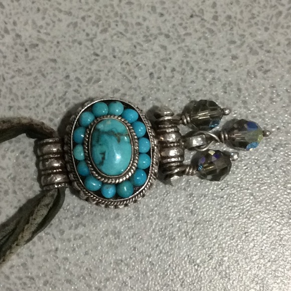 Genuine Turquoise 925 Silver Rare Necklace - Picture 7 of 7